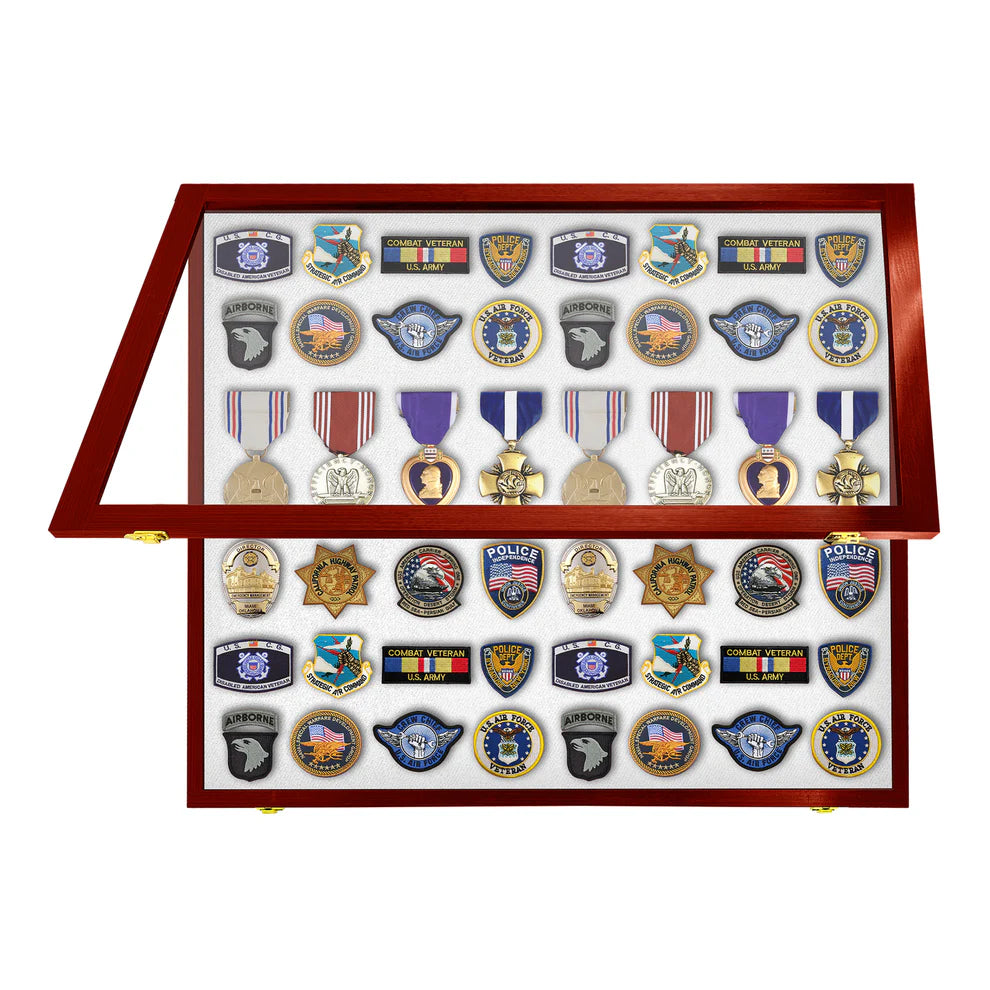 Large - Medals, Pins, & Patches Display Case