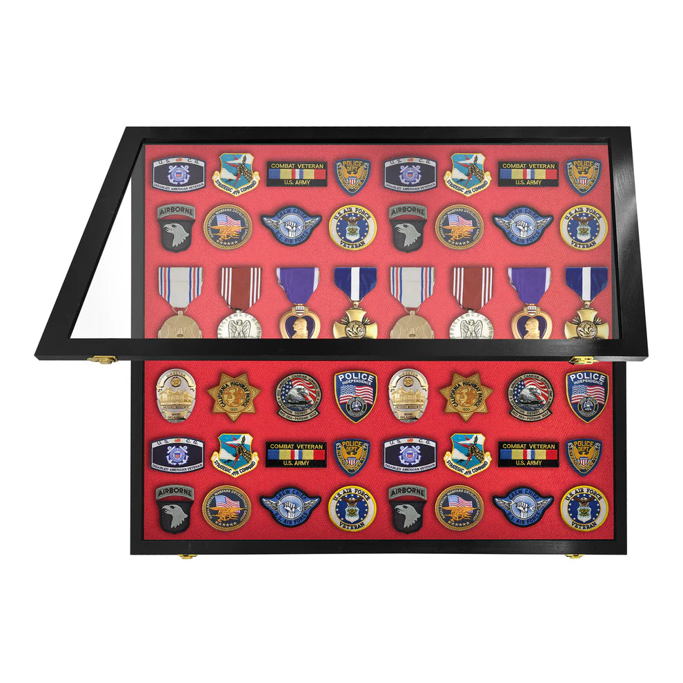 Large - Medals, Pins, & Patches Display Case