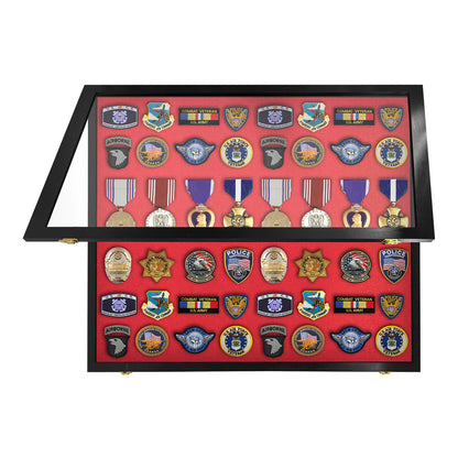 Large - Medals, Pins, & Patches Display Case