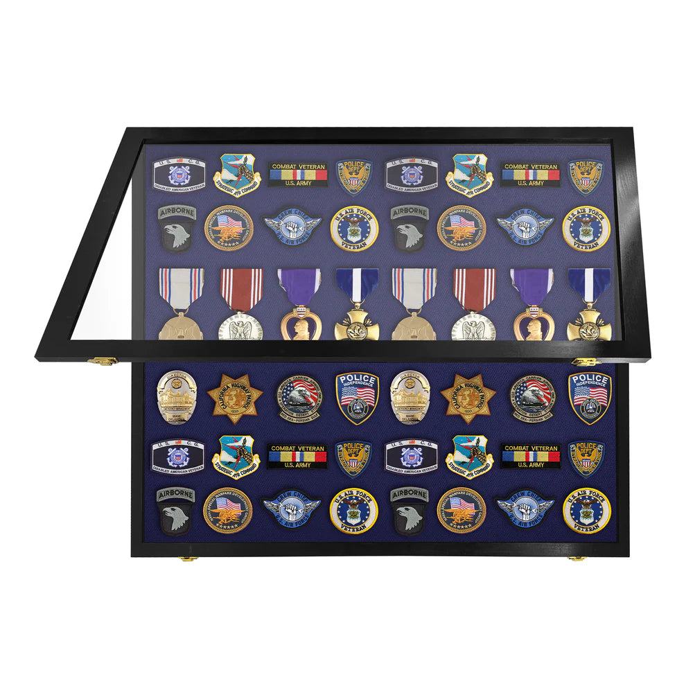 Large - Medals, Pins, & Patches Display Case