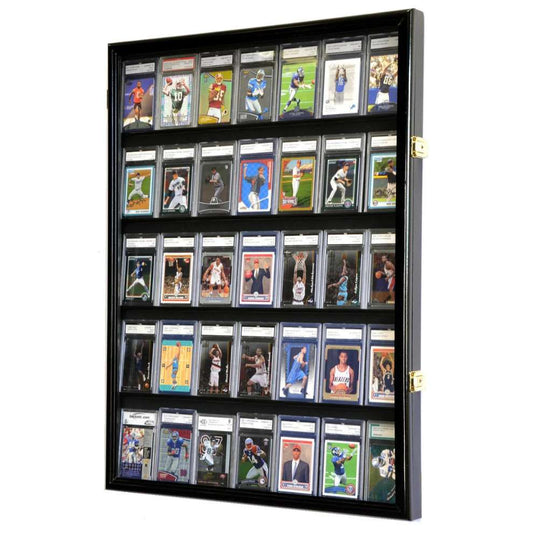 35 Graded Trading Card Display Case
