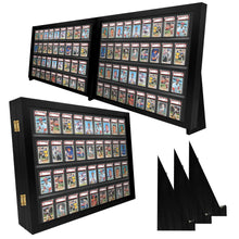 72 Graded PSA Sports Trading Card Display Case Cabinet w/ Standing Legs