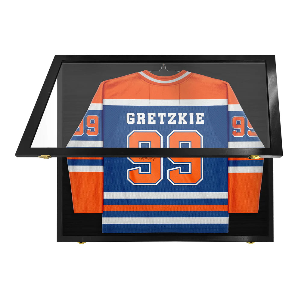 Jersey Display Case - Extra Large UV Protection Hockey Black Wood