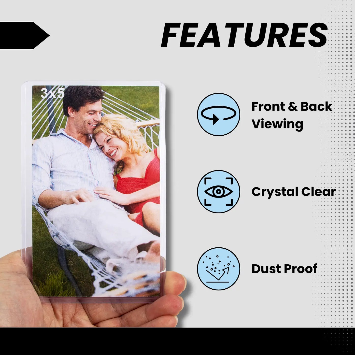 (30 Count) Display Zone 3x5 Index Card Topload Holder - Premium Clear Hard Plastic Protectors for Flashcard, Notecard, Recipe - Photo Sleeves - Flash Cards Top Loader Covers