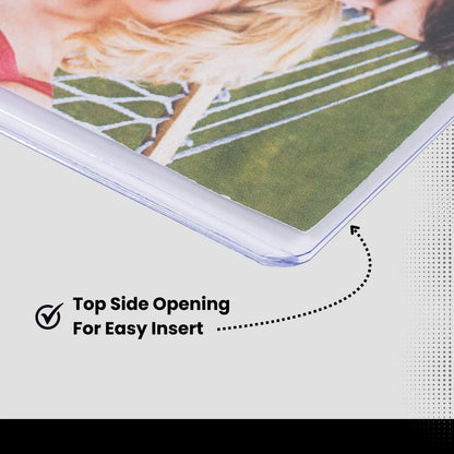 (30 Count) Display Zone 3x5 Index Card Topload Holder - Premium Clear Hard Plastic Protectors for Flashcard, Notecard, Recipe - Photo Sleeves - Flash Cards Top Loader Covers