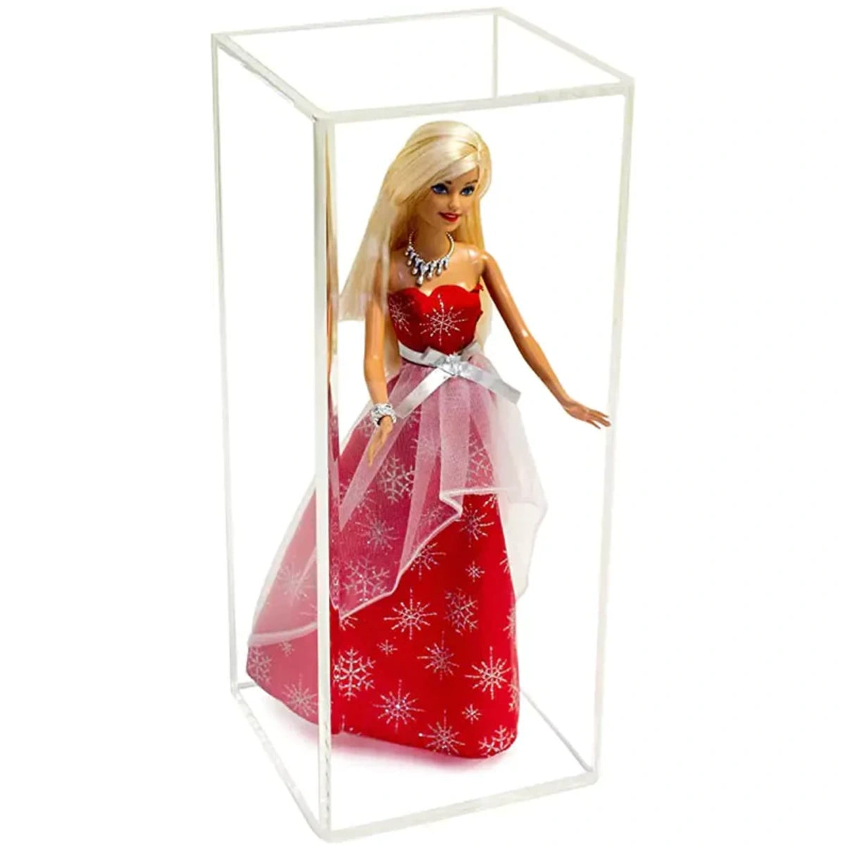 5.5" x 5.5" x 13.25" Acrylic Display Case for Figurine, Doll, or Action Figure Clear Plastic Box