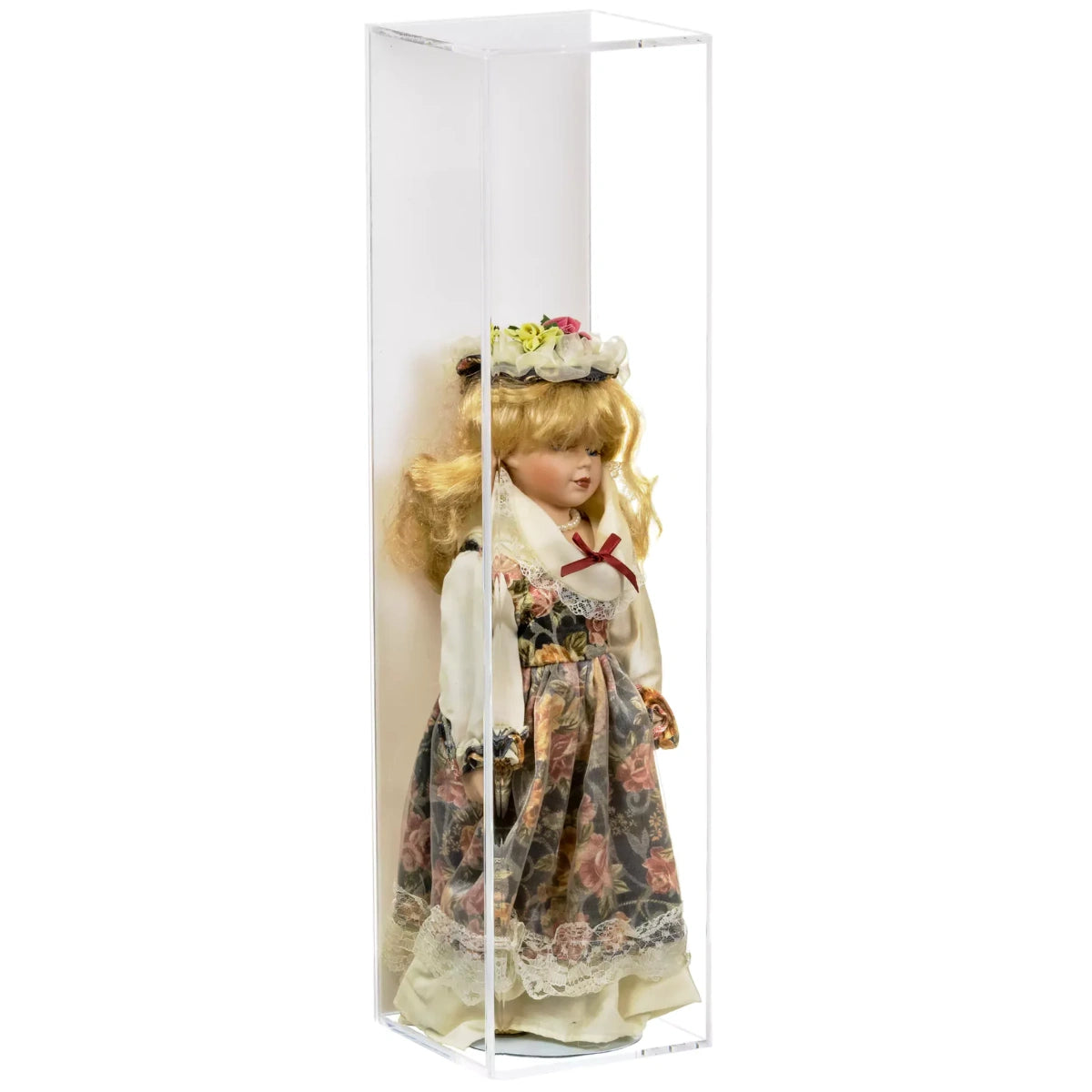 6" x 6" x 24" Acrylic Display Case for Figurine, Doll, or Action Figure Clear Plastic Box