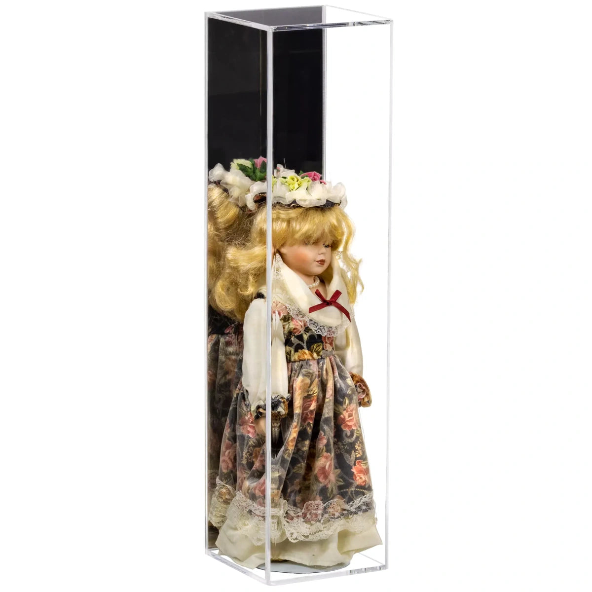 6" x 6" x 24" Acrylic Display Case for Figurine, Doll, or Action Figure Clear Plastic Box