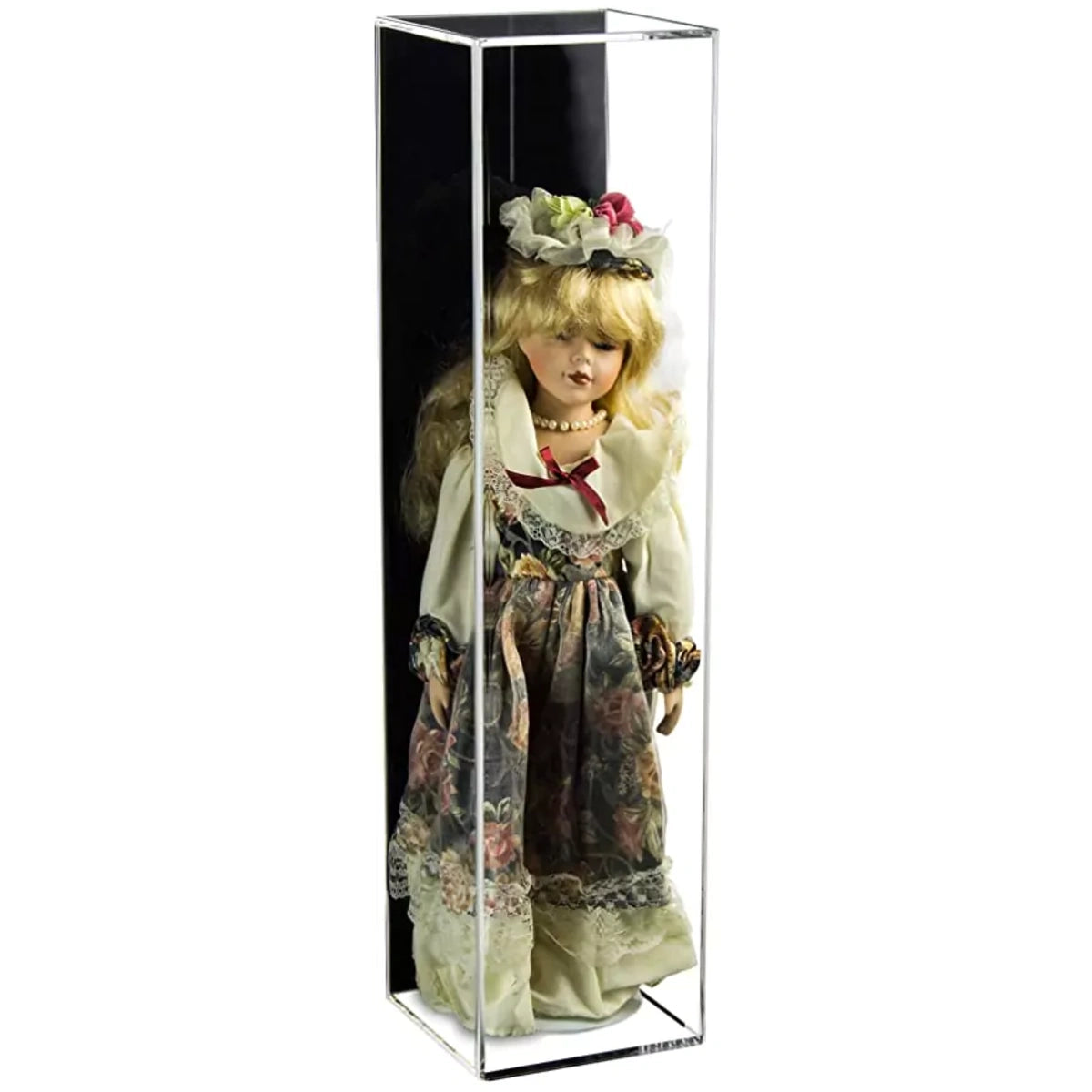 6" x 6" x 24" Acrylic Display Case for Figurine, Doll, or Action Figure Clear Plastic Box