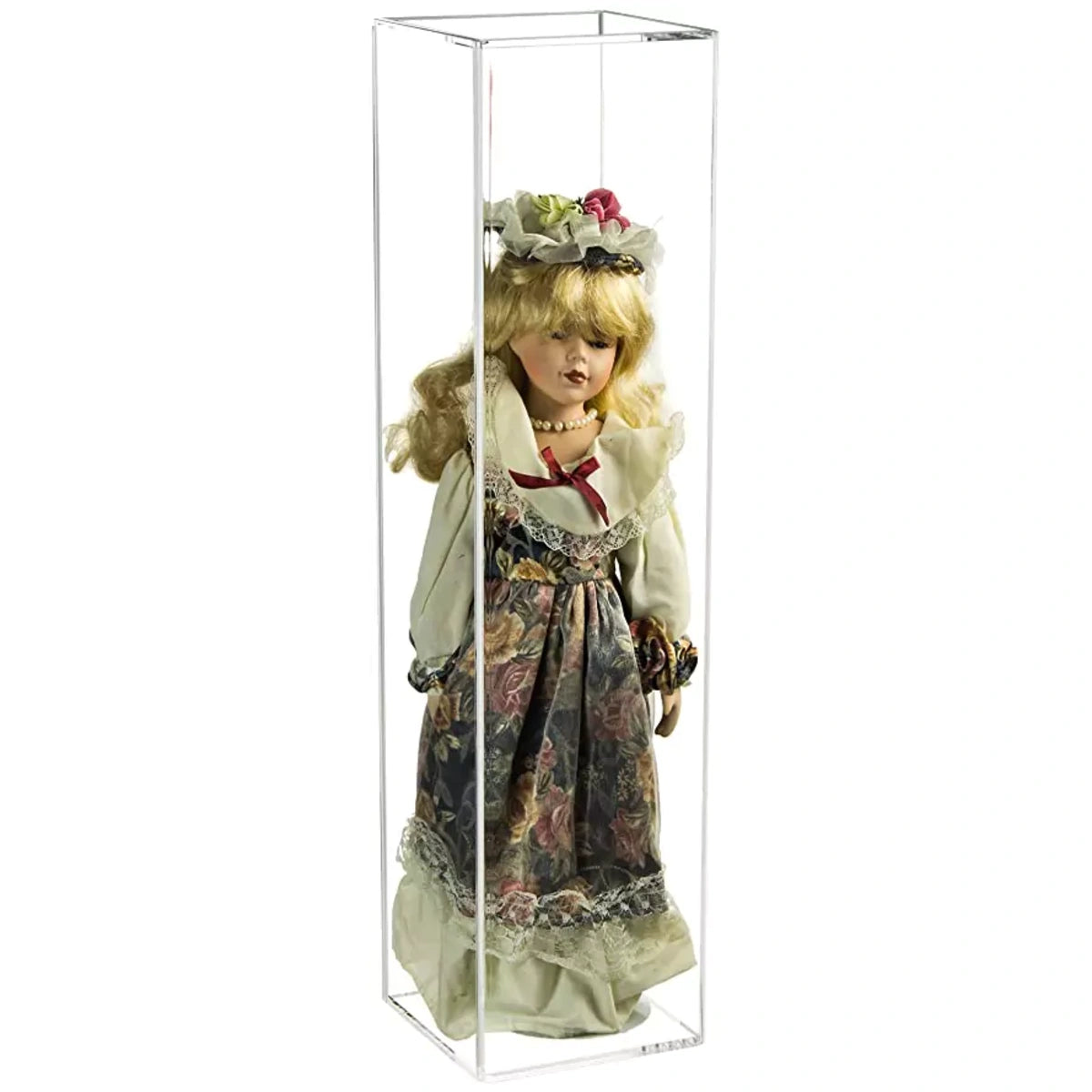 6" x 6" x 24" Acrylic Display Case for Figurine, Doll, or Action Figure Clear Plastic Box