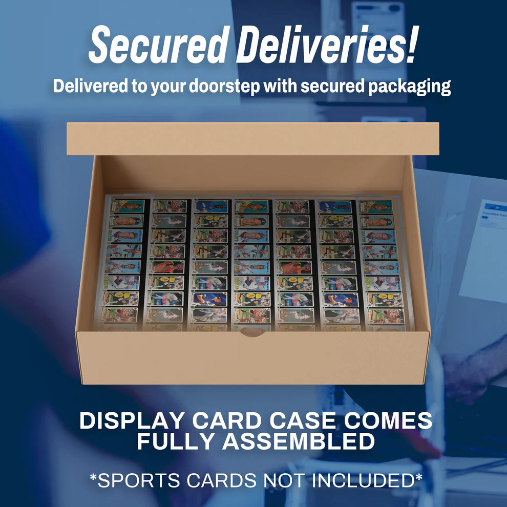 70 Ungraded - Acrylic Sports Baseball Trading Card Display Case Cabinet UV Protection