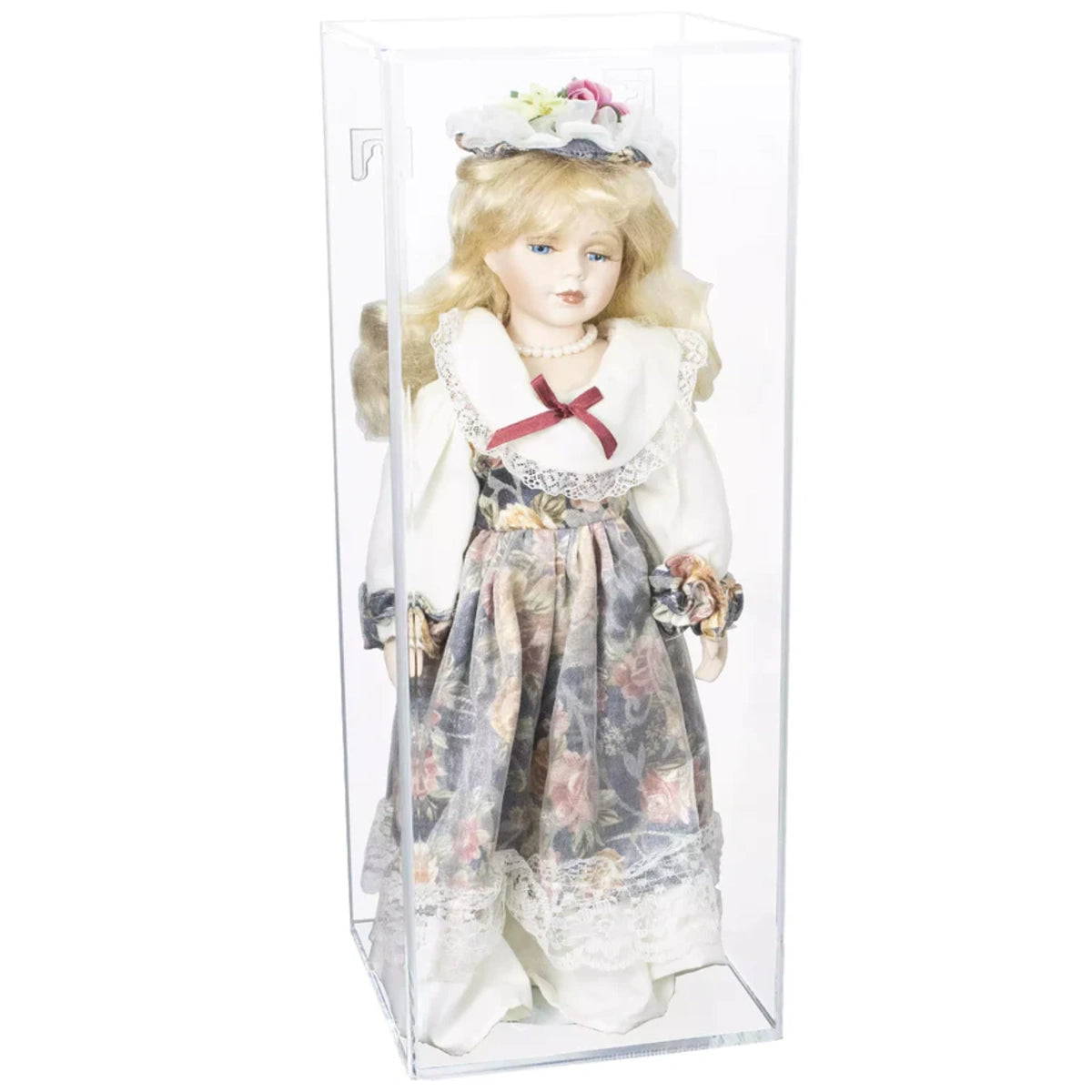 7" x 7" x 18" Acrylic Display Case for Figurine, Doll, or Action Figure Clear Plastic Box