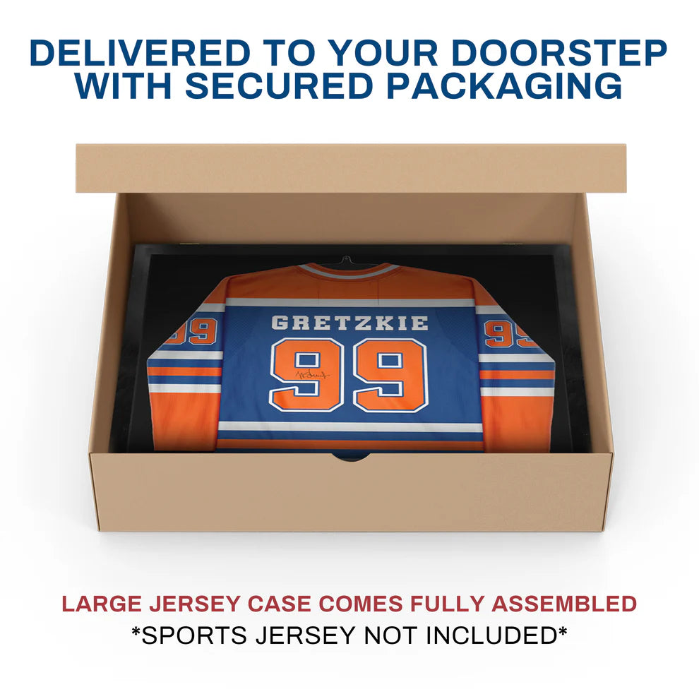 Jersey Display Case - Extra Large UV Protection Hockey Black Wood