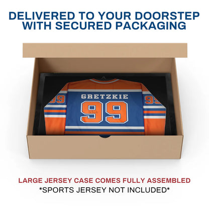 Jersey Display Case - Extra Large UV Protection Hockey Black Wood