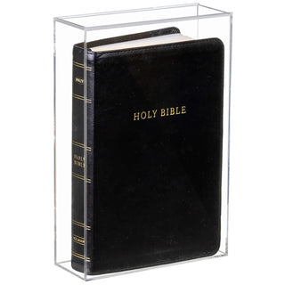 8" x 3" x 12" Acrylic Book Display Case Clear Plastic Box