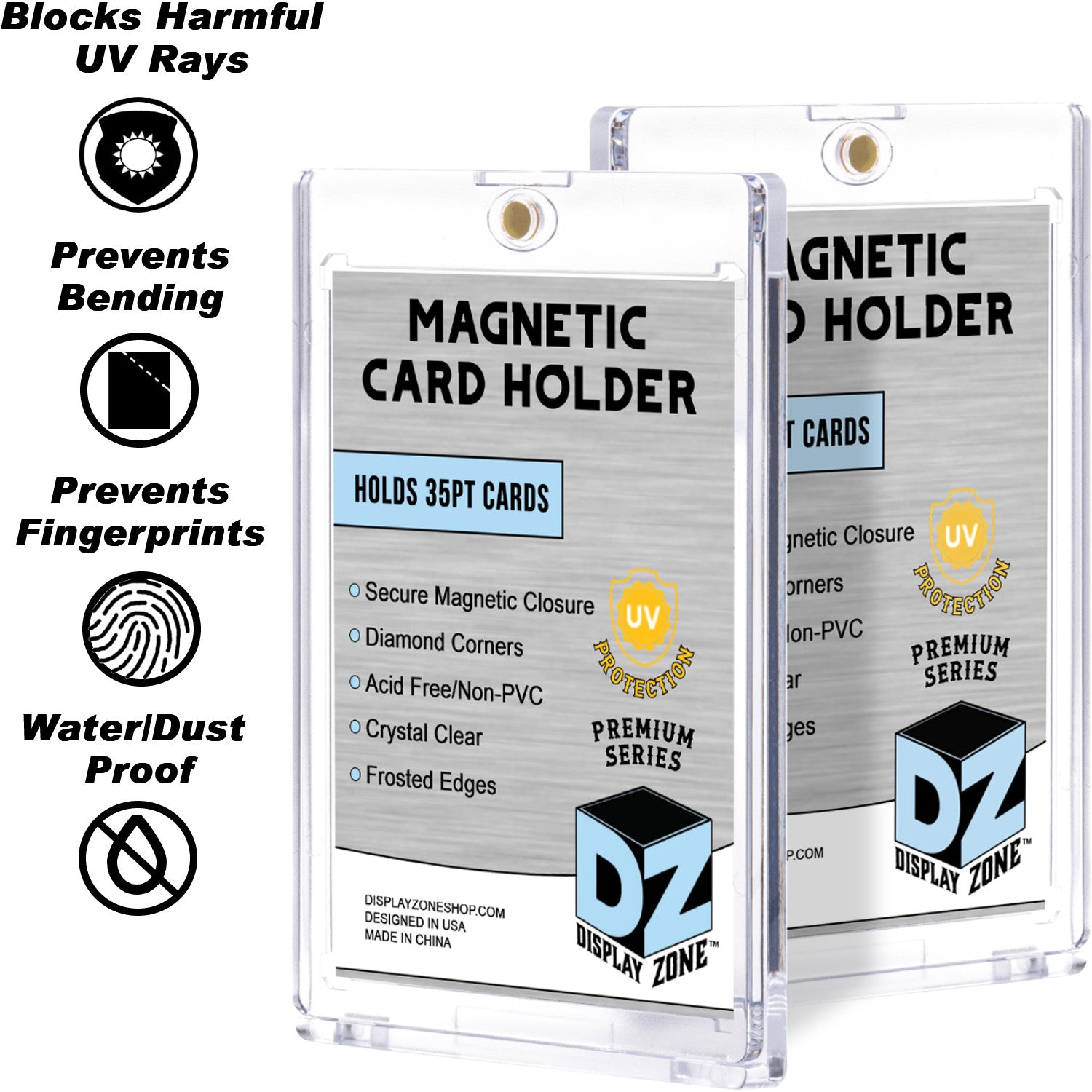 Magnetic One-Touch Trading Card Holder 35pt (Box 25) - Display Zone