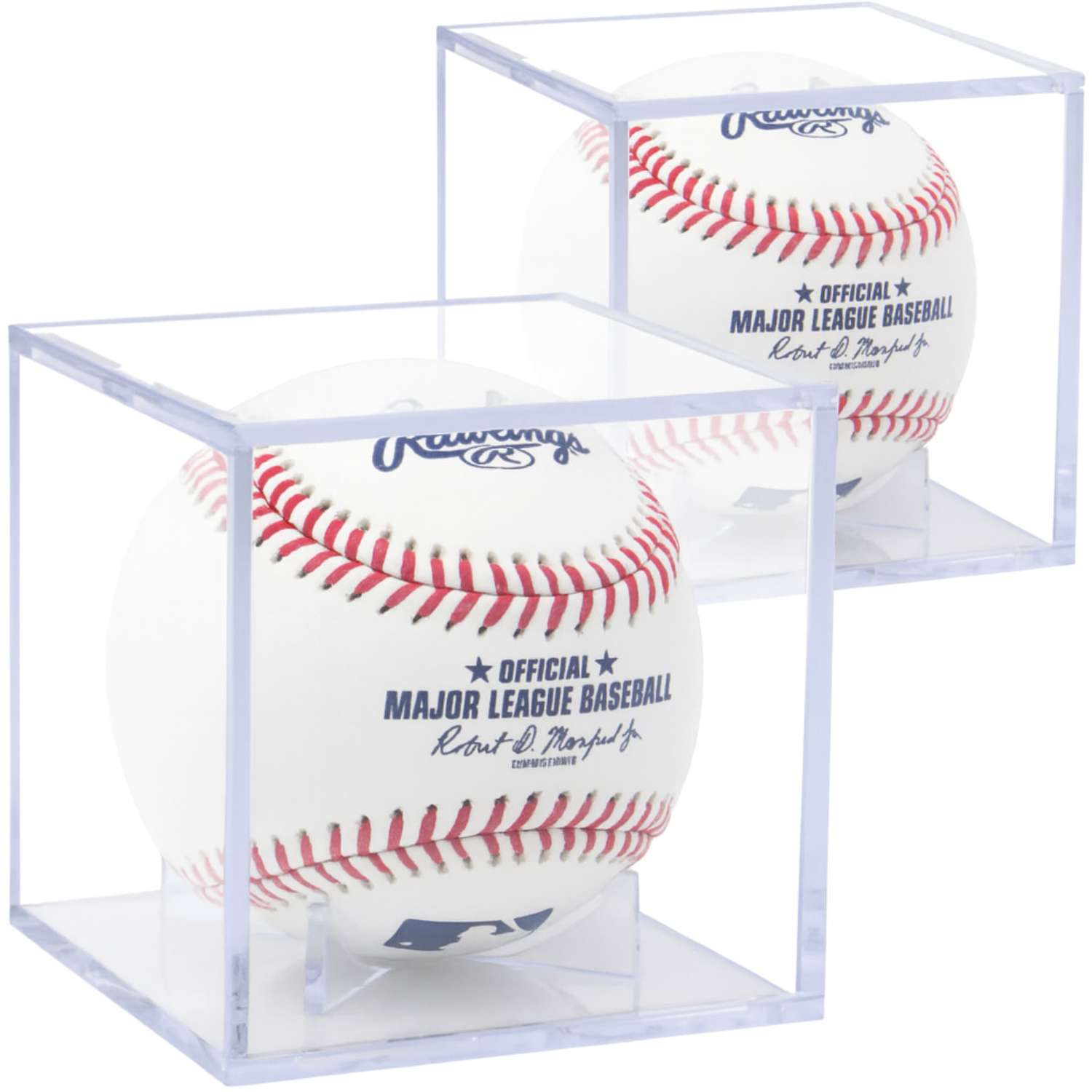 UV-protected acrylic baseball display case by Display Zone - Baseball Cube Acrylic Autographed Game Ball Holder