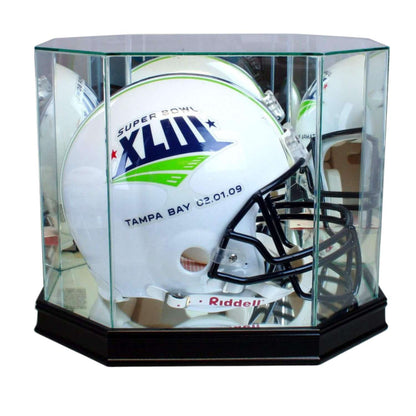 Real Glass Octagon Football Helmet Display Case