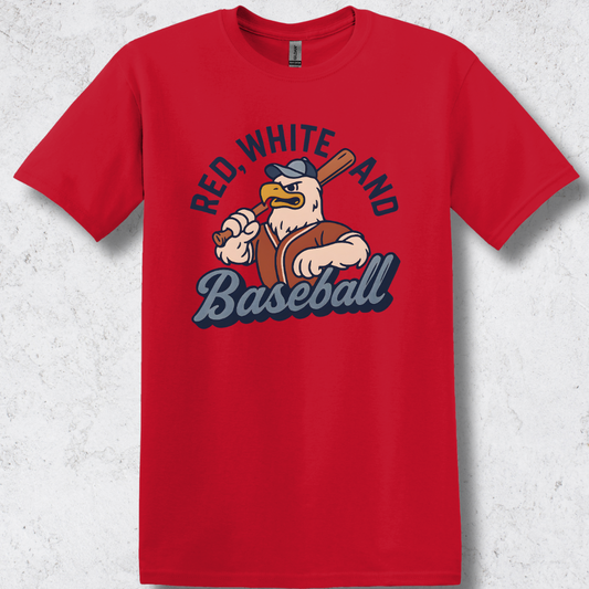Red, White, and Baseball T-Shirt