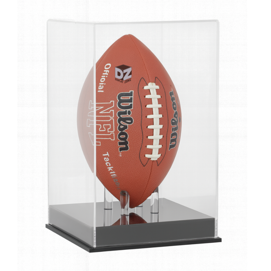 Full Size NFL Football Display Case Vertical UV Protection NFL NCAA