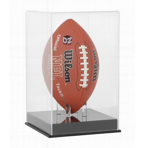 Full Size NFL Football Vertical Display Case w/ Black Base – Display Zone