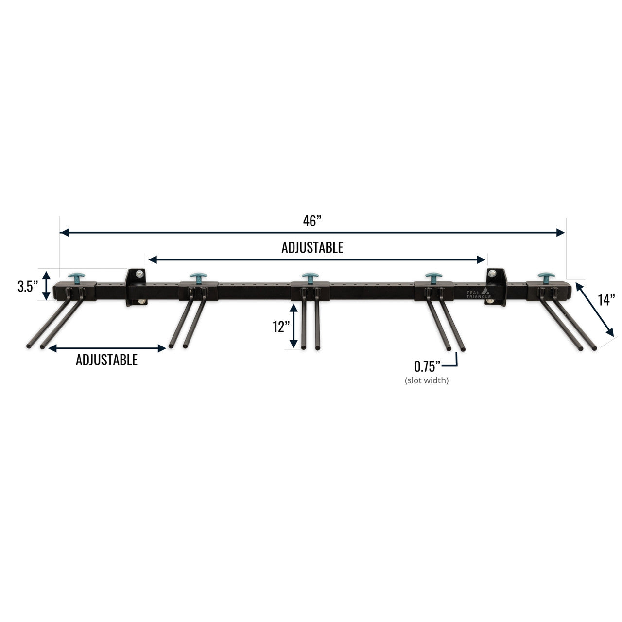 Wall Mounted Adjustable Ski Rack Storage System (Holds 10 Pairs of Skis)
