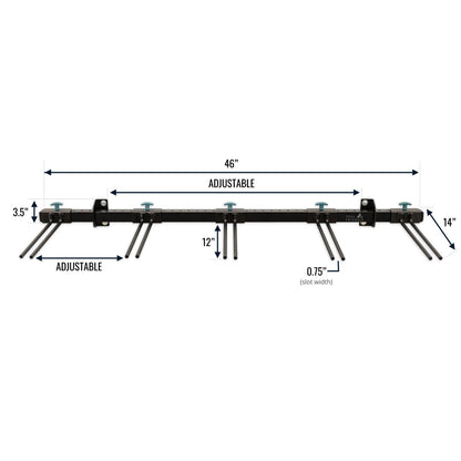 Wall Mounted Adjustable Ski Rack Storage System (Holds 10 Pairs of Skis)