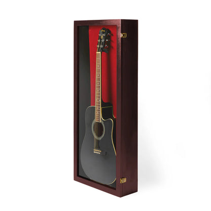 Cherry Acoustic Guitar Display Case UV Protection