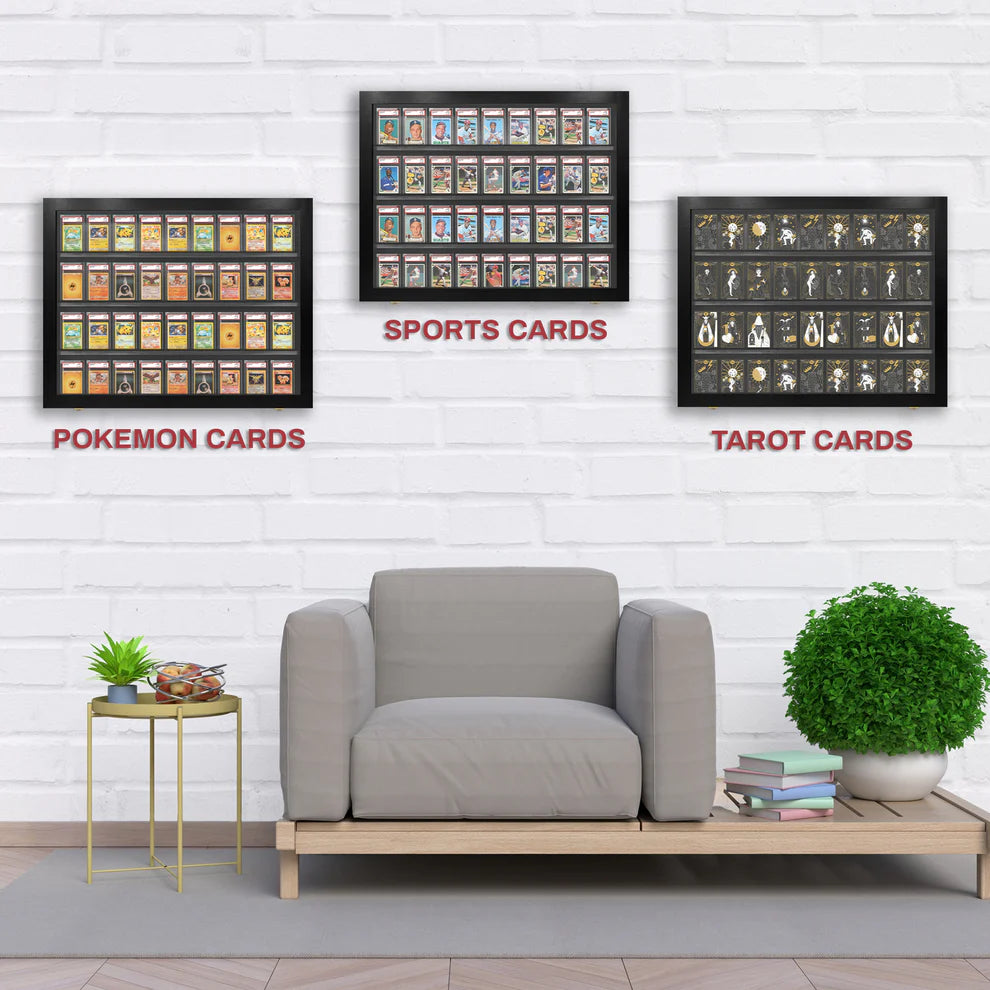 Sports Trading Card Display PSA Graded Case Display Cabinet Made in USA