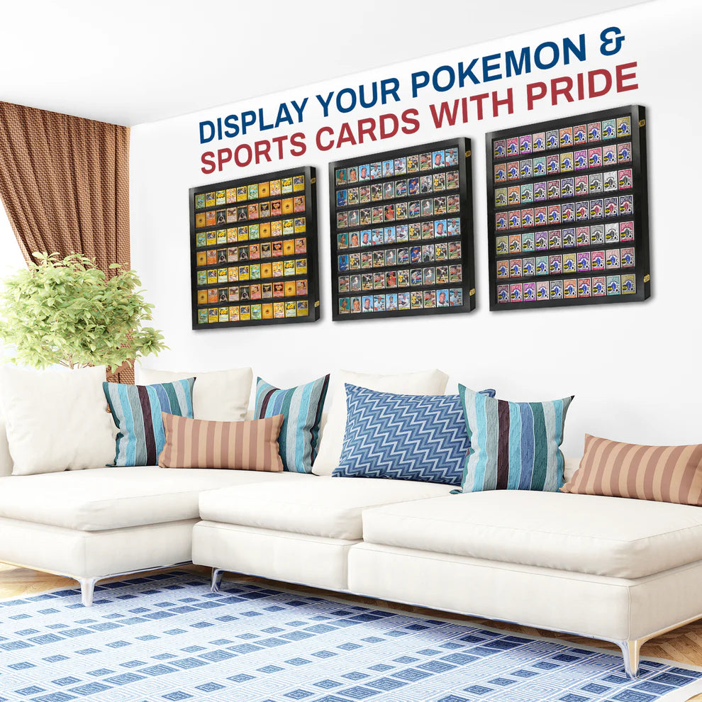 Sports Trading Card Wall Display Ungraded Case Display Cabinet Made in USA