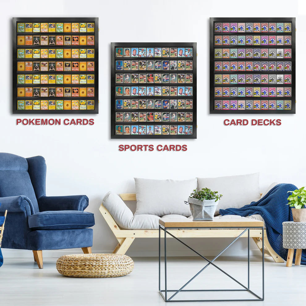 Sports Trading Card Wall Display Ungraded Case Display Cabinet Made in USA