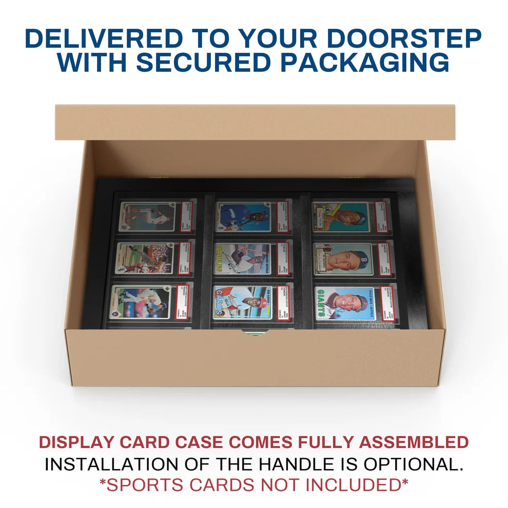Sports Trading Card Wall Display PSA Graded Case Display Cabinet Made in USA
