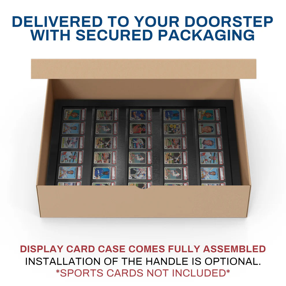 Sports Trading Card Wall Display PSA Graded Case Display Cabinet Made in USA