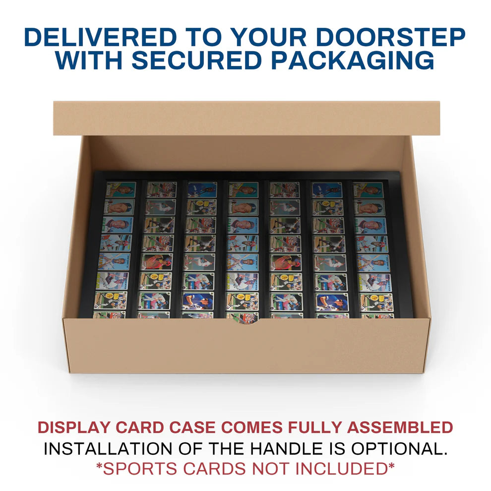 Sports Trading Card Wall Display Ungraded Case Display Cabinet Made in USA