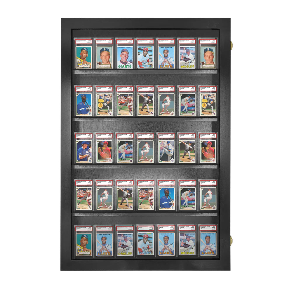 Sports Trading Card Wall Display PSA Graded Case Display Cabinet Made in USA