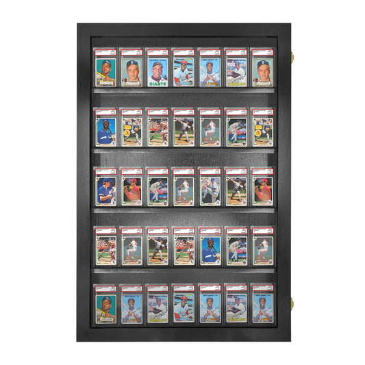 Sports Trading Card Wall Display PSA Graded Case Display Cabinet Made in USA