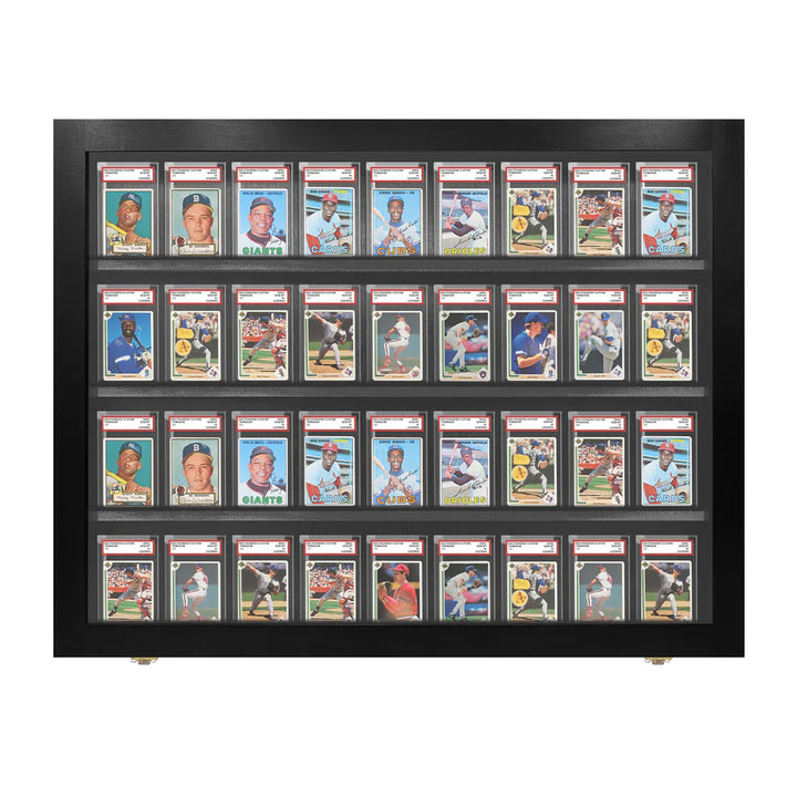 Sports Trading Card Display PSA Slab Graded Case Display Cabinet Made in USA