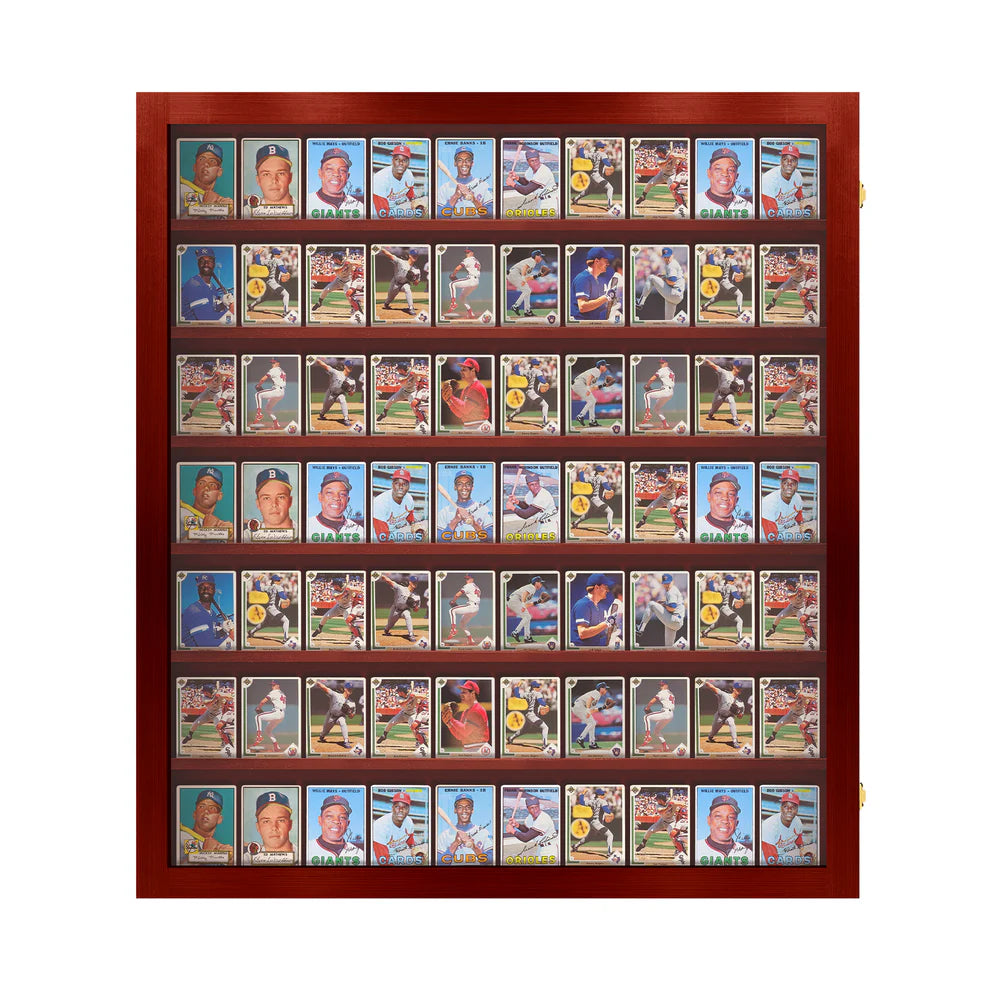 Sports Trading Card Wall Display Ungraded Case Display Cabinet Made in USA Cherry Wood