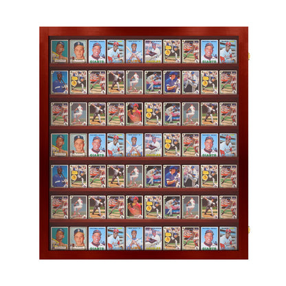 Sports Trading Card Wall Display Ungraded Case Display Cabinet Made in USA Cherry Wood