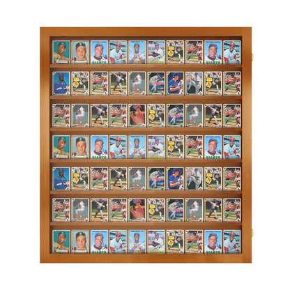 Sports Trading Card Wall Display Ungraded Case Display Cabinet Made in USA Walnut Wood