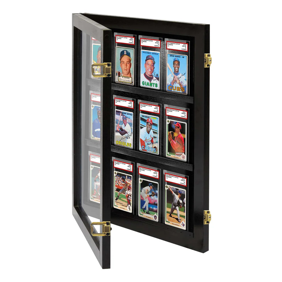 Sports Trading Card Wall Display PSA Graded Case Display Cabinet Made in USA
