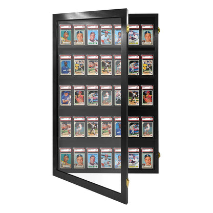 Sports Trading Card Wall Display PSA Graded Case Display Cabinet Made in USA