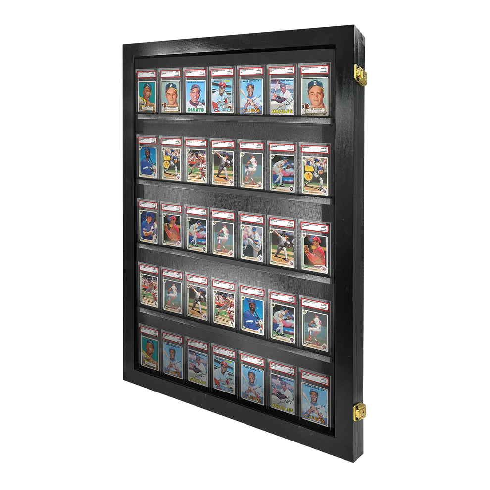 Sports Trading Card Wall Display PSA Graded Case Display Cabinet Made in USA