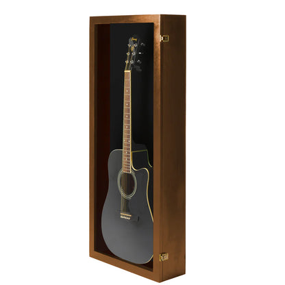 Walnut Acoustic Guitar Display Case UV Protection