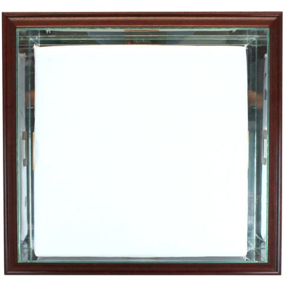 Real Glass Wall-Mounted Baseball Base Display Case Cherry