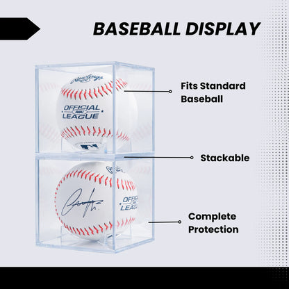 UV-Protected Baseball Display Case Holder Autograph home run game ball