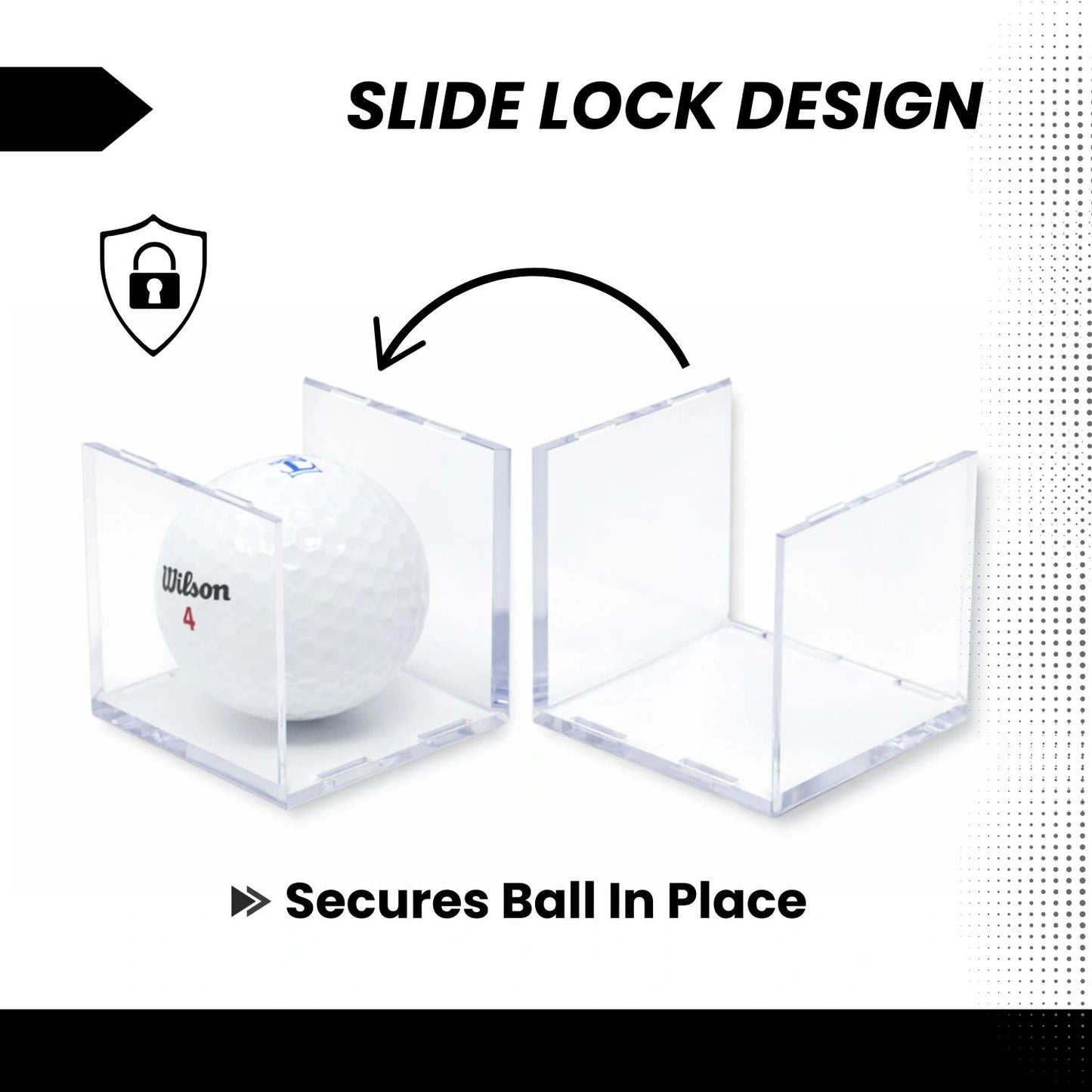 Golf Ball Display Case Holder Acrylic Cubes