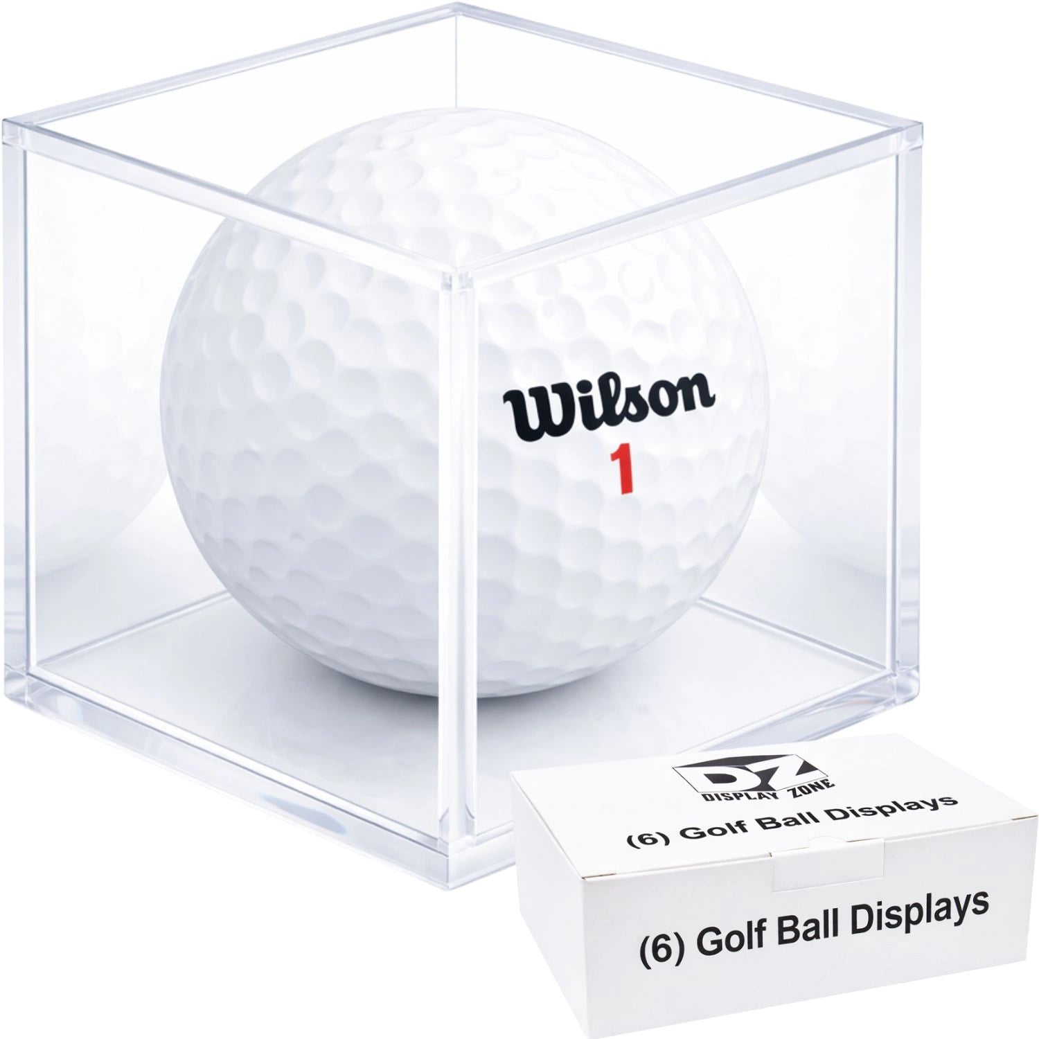 Golf Ball Display Case Holder Acrylic Cubes