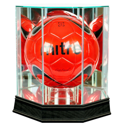 Real Glass Soccer Ball Display Case