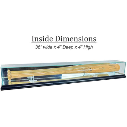 Real Glass Tabletop Baseball Bat Display Case. Premium hardwood and UV Protection.